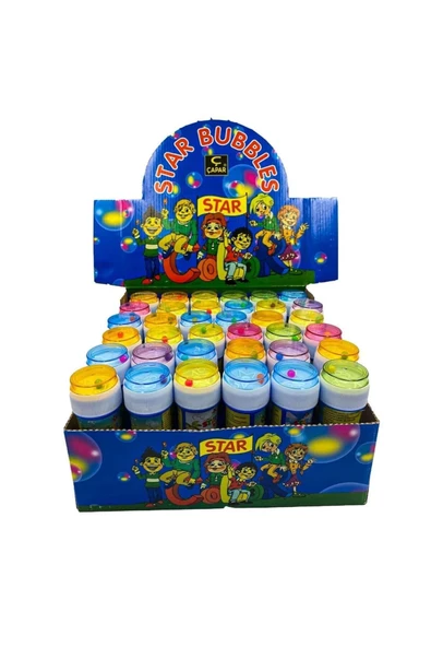 OYUNCAK STORE Star Üflemeli Köpük Baloncuk Sevimli Karakterler Oyuncak Köpük Balon Bubbles 5 Adet