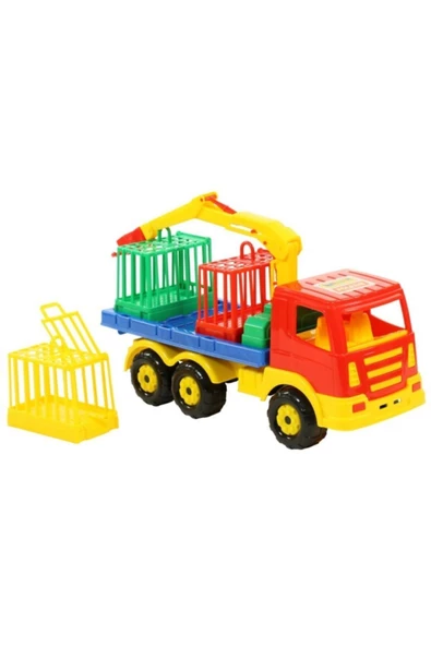 Polesie Oyuncak 44204 Kamyon Vinçli Hayvan Nakil Aracı 42 Cm