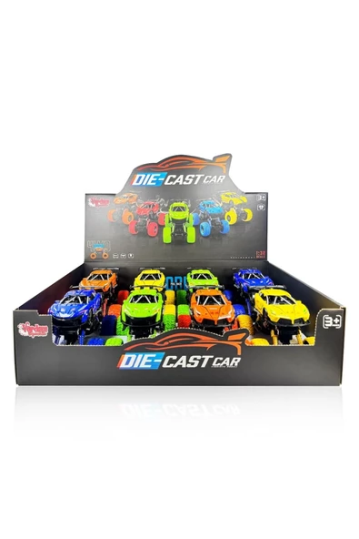 OYUNCAK STORE Büyük Boy Çek Bırak Die Cast Off Road Araba 17 cm