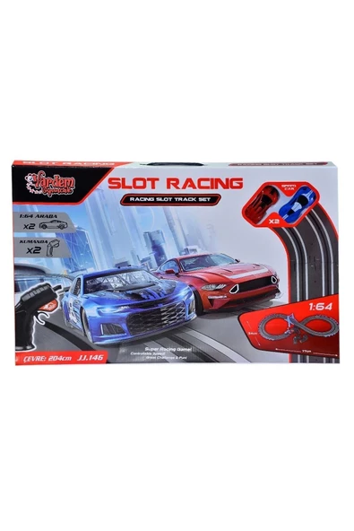 OYUNCAK STORE 2 Kişilik Araba Yarış Seti 1:64 Ölçekli 2 Arabalı