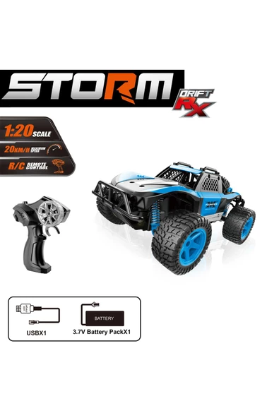 VARDEM OYUNCAK Vardem Uzaktan Kumandalı Full Fonksiyon 2.4Ghz Şarjlı 1:20 Storm Drift Araba