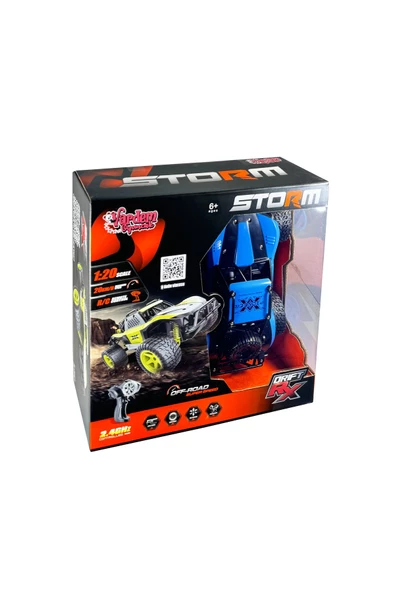 VARDEM OYUNCAK Vardem Uzaktan Kumandalı Full Fonksiyon 2.4Ghz Şarjlı 1:20 Storm Drift Araba - Resim 2