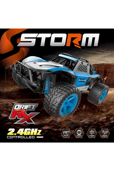 VARDEM OYUNCAK Vardem Uzaktan Kumandalı Full Fonksiyon 2.4Ghz Şarjlı 1:20 Storm Drift Araba - Resim 3