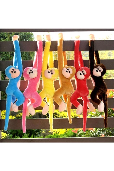 OYUNCAK STORE Peluş Sarılan Tatlı Sesli Çığlık Atan Maymun 50 cm - Resim 3