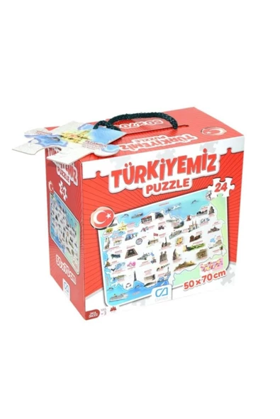 CA Games 5079 , Türkiyemiz / 24 Parça Puzzle / 3 Yaş