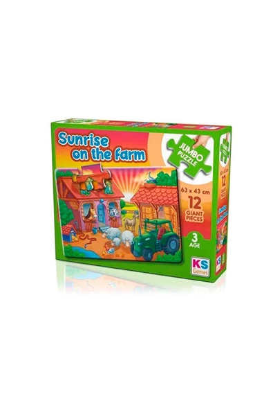 Ks Puzzle Sunrise On The Farm Jumbo Puzzle 3 Yaş Çocuk Puzzle