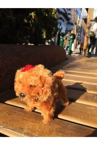 AFT Havlayan, Yürüyen Pilli Oyuncak Peluş Köpek(KOYU KAHVE)
