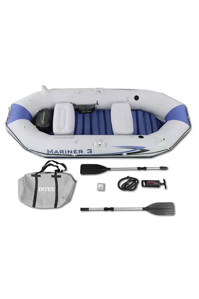 Intex Mariner 3 Şişme Zodiac Bot Seti 297x127x46 cm - 300 Kg Taşıma Kapasitesi