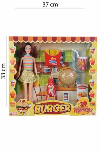 hak-iş oyuncak Hakiş Kutulu Burger Set Li Bebeğim