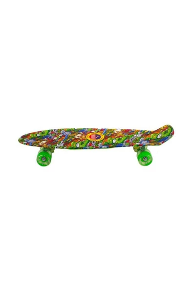 OYUNCAK STORE Şeffaf Silikon Tekerlekli Işıklı Kaykay 60 cm - 4 Teker Kaykay - 4