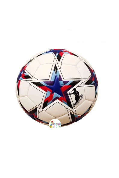 OYUNCAK STORE Futbol Topu Şampiyonlar Ligi Sert Zemin Halı Saha Futbol Topu No:5 Beyaz