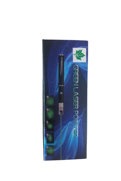 OYUNCAK STORE Piili Güçlü Yeşil Lazer Metal Kasa Büyük Lazer Green Laser Pointer