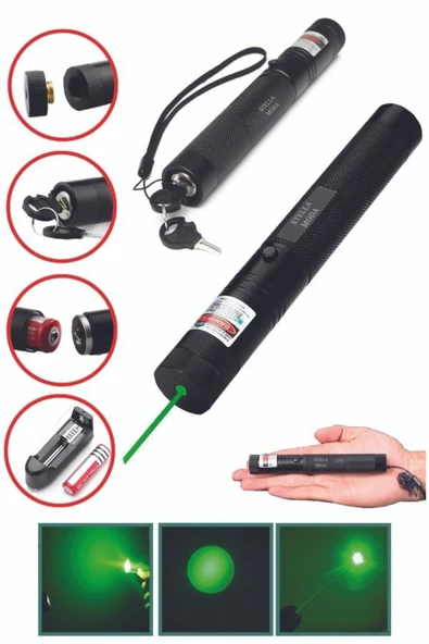 OYUNCAK STORE Yeşil Lazer Pointer 100mw Şarj Edilebilir