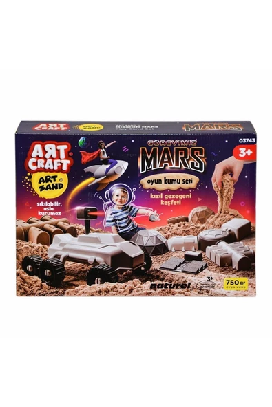 FEN TOYS 03743 Art Craft Görevimiz Mars Kinetik Kum Oyun Seti 750 Gr.