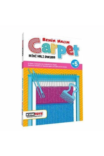 Kumtoys Benim Halım Carpet Mini Halı Kilim Dokuma Tezgahı Kutulu Mavi