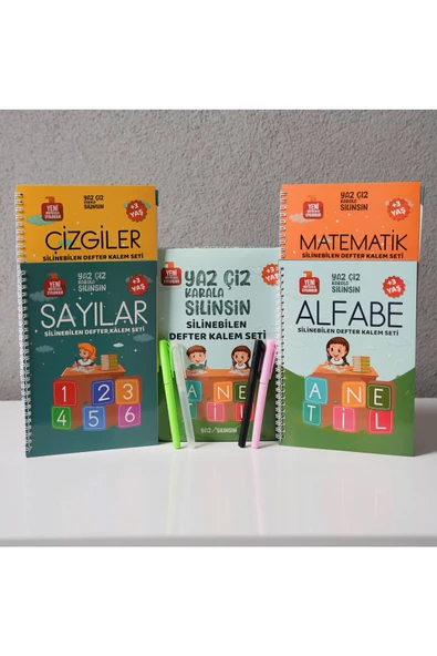 OYUNCAK STORE Öğrenciler için Türkçe Sihirli Yazı Defter Seti ile Yazma Öğreniyorum