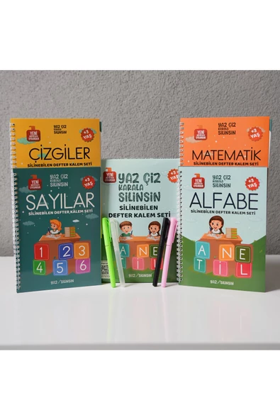 OYUNCAK STORE Öğrenciler için Türkçe Sihirli Yazı Defter Seti ile Yazma Öğreniyorum