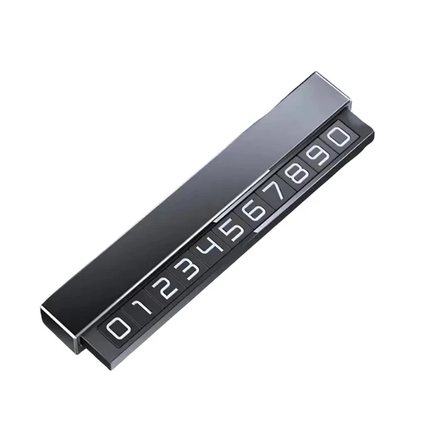 Polham Metal Premium Araç İçi Geçici Park için Telefon Numaratörü, Gizlenebilir Araç Numaratörü - 5