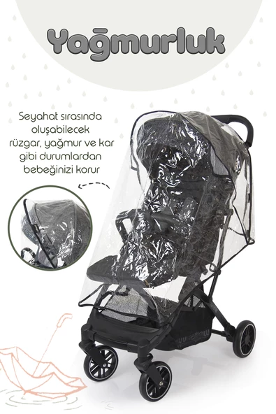 Prego Lotus Katlanabilir Kabin Boy Travel Bebek Arabası - 7