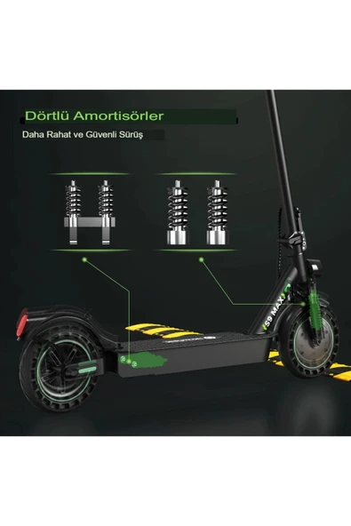 Elektrikli Scooter fren Bisikleti katlanabilir  e-bisiklet scooter Çift Amortisörlü - 5