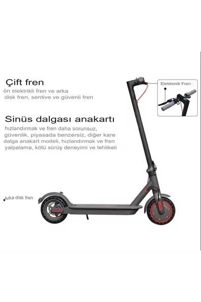 Elektrikli Scooter fren Bisikleti katlanabilir  e-bisiklet scooter Çift Amortisörlü - 8