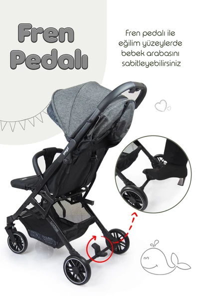 Prego Lotus Katlanabilir Kabin Boy Travel Bebek Arabası - 5