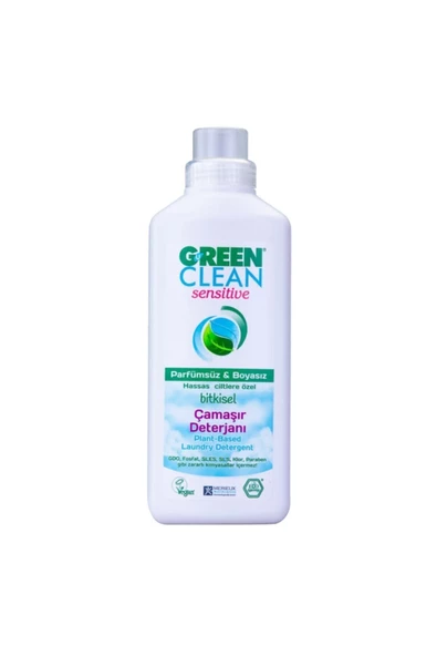 Green Clean Sensitive Parfümsüz Bitkisel Çamaşır Deterjanı 1000ml