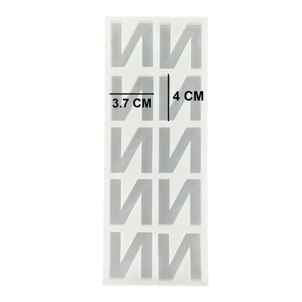 Epoksi Çoklu Silikon Kalıp N Harfi Anahtarlık Reçine Seri Döküm Kalıbı 4 CM 10 Lu - 3