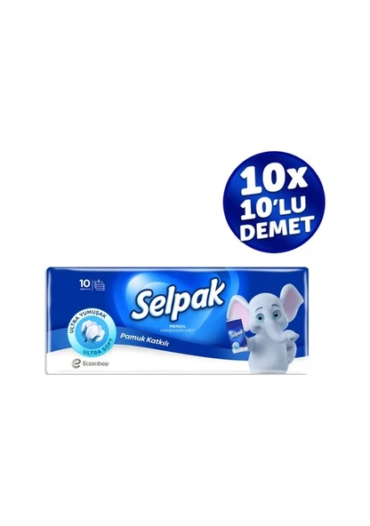 Selpak Klasik Kağıt Mendil 10'lu 10 Paket