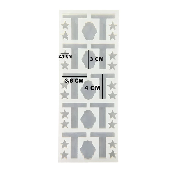Epoksi Çoklu Silikon Kalıp T Harfi Anahtarlık Reçine Seri Döküm Kalıbı 4 CM 10 Lu - 3
