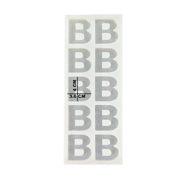 Epoksi Çoklu Silikon Kalıp B Harfi Anahtarlık Reçine Seri Döküm Kalıbı 4 CM 10 Lu - 4