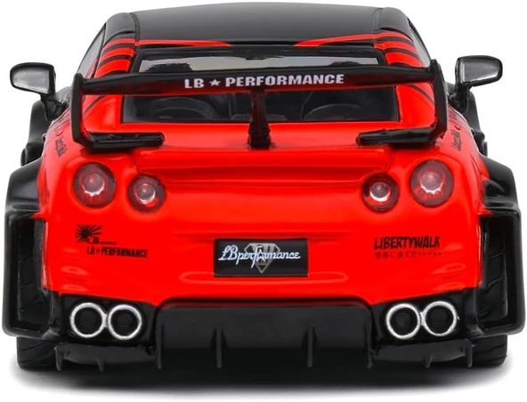 Solido Nissan GT-R(R35) w/LibertyWalk Siyah 1/43 Model Araba - 4