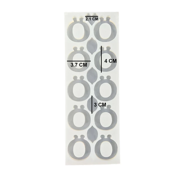 Epoksi Çoklu Silikon Kalıp Ö Harfi Anahtarlık Reçine Seri Döküm Kalıbı 4 CM 10 Lu - 3