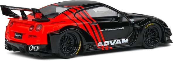Solido Nissan GT-R(R35) w/LibertyWalk Siyah 1/43 Model Araba - 1