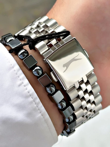 Slazenger SL.9.2430.2.02 Çelik Kordon Erkek Kol Saati - Resim 2