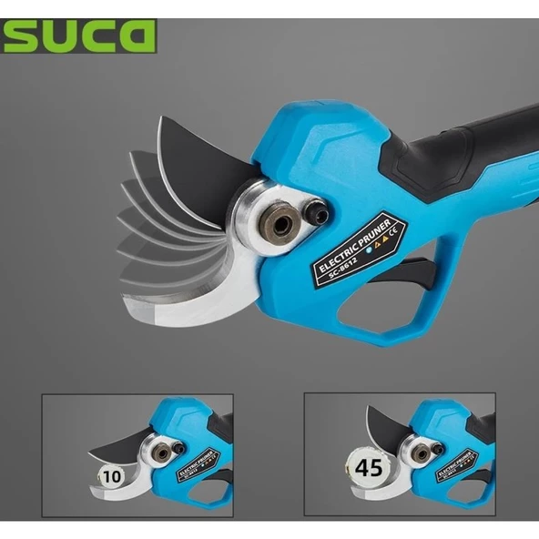 Suca SC-8612A 45mm Profesyonel Akülü Bahçe Budama Makası (Kablolu veya Kablosuz Kullanım) - 4