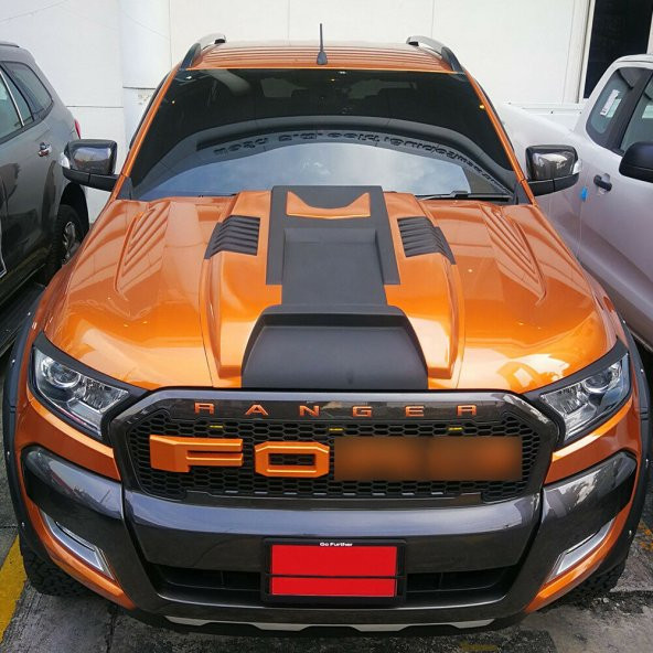 FORD RANGER T6 T7 KAPUT ÜSTÜ SCOOP MAT SİYAH 2012-2018 - 4