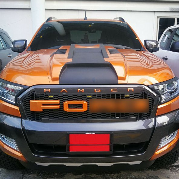 FORD RANGER T6 T7 KAPUT ÜSTÜ SCOOP MAT SİYAH 2012-2018 - 5