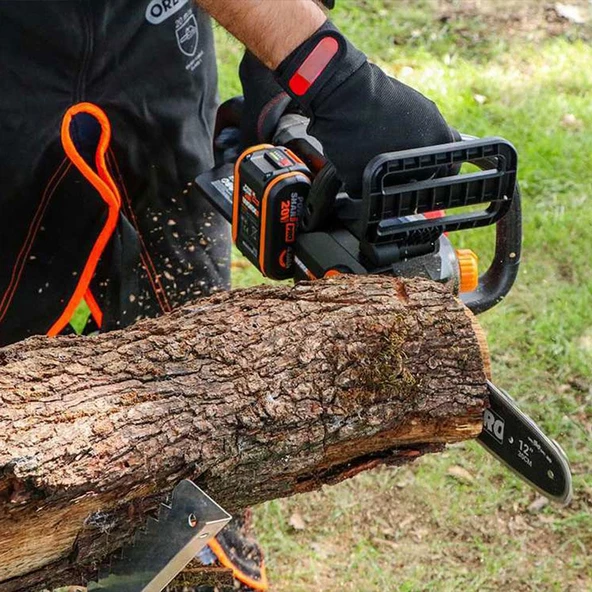 WORX WG350E 20Volt 4.0Ah Li-ion 30CM Profesyonel Şarjlı Kömürsüz Zincirli Testere - 9