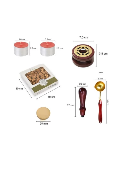 Mum Mührü Uygulama Seti Lila Kendin Yap Mühür Seti 7 Parça BBS1013 - Resim 7