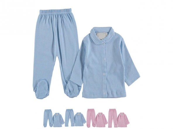 Kız Erkek Bebek Patikli Patiksiz Pijama Takımı