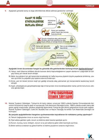 2025 8.Sınıf LGS Ekim Ayı MEB Örnek Soru Tıpkı Basım 4lü Sarmal Deneme Paketi Video/PDF Çözümlü - Resim 6