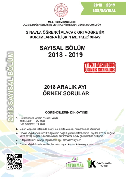 2025 8.Sınıf LGS Aralık Ayı MEB Örnek Soru Tıpkı Basım 5li Sarmal Deneme Paketi Video/PDF Çözümlü - 2