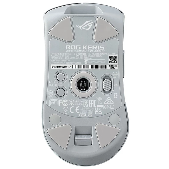 ASUS ROG KERIS WIRELESS AIMPOINT 2.4GHz BLUETOOTH 36000DPI Kablosuz Beyaz Gaming Mouse - 5
