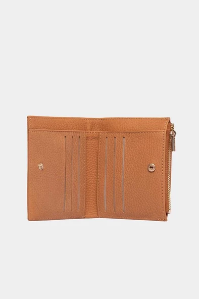 Grande Hakiki Deri Kadın Cüzdan Camel 2805 - 2