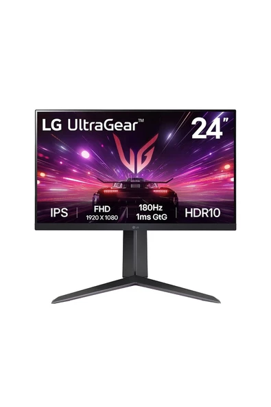 LG 24 inç UltraGear 24GS65F-B 1Ms (GtG) 180Hz HDR10 IPS Panel FHD Pivot Gaming Monitör