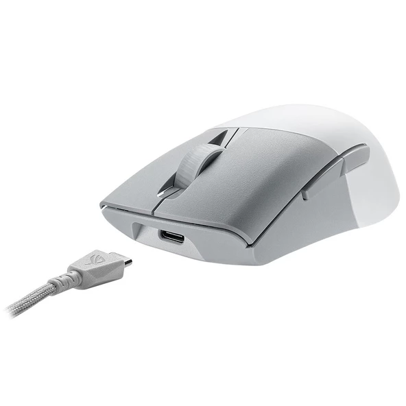 ASUS ROG KERIS WIRELESS AIMPOINT 2.4GHz BLUETOOTH 36000DPI Kablosuz Beyaz Gaming Mouse - 4