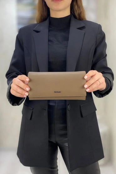 Grande Hakiki Deri Kadın Cüzdan Vizon 2771 ürün görseli 1