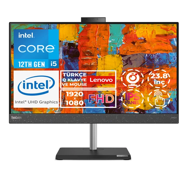 LENOVO ThinkCentre Neo 50A G5 i5-12450H 64GB RAM 1TB SSD 23.8" W11P Touch AIO PC 12B800E0TR 016