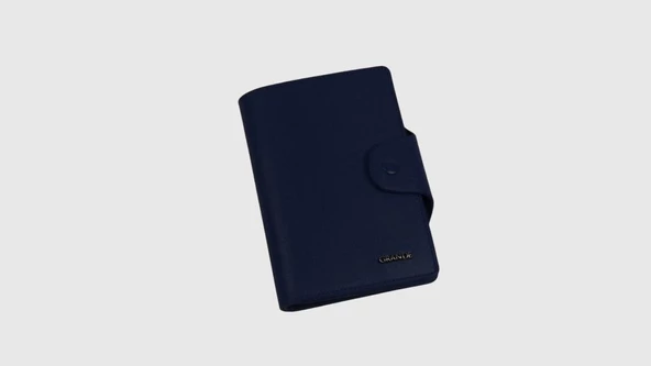 Grande Hakiki Deri Unisex Cüzdan Lacivert 2745